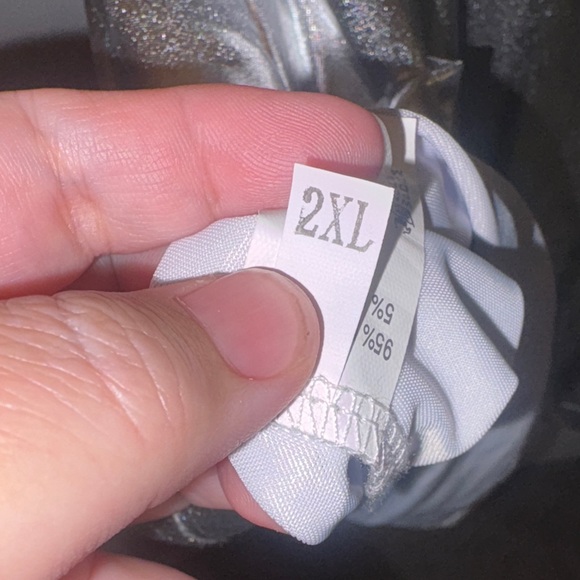 New liquid Metallic Silver Duster trench Coat size 2x - Picture 11 of 14